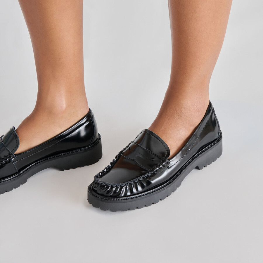 merek loafers midnight boxleather