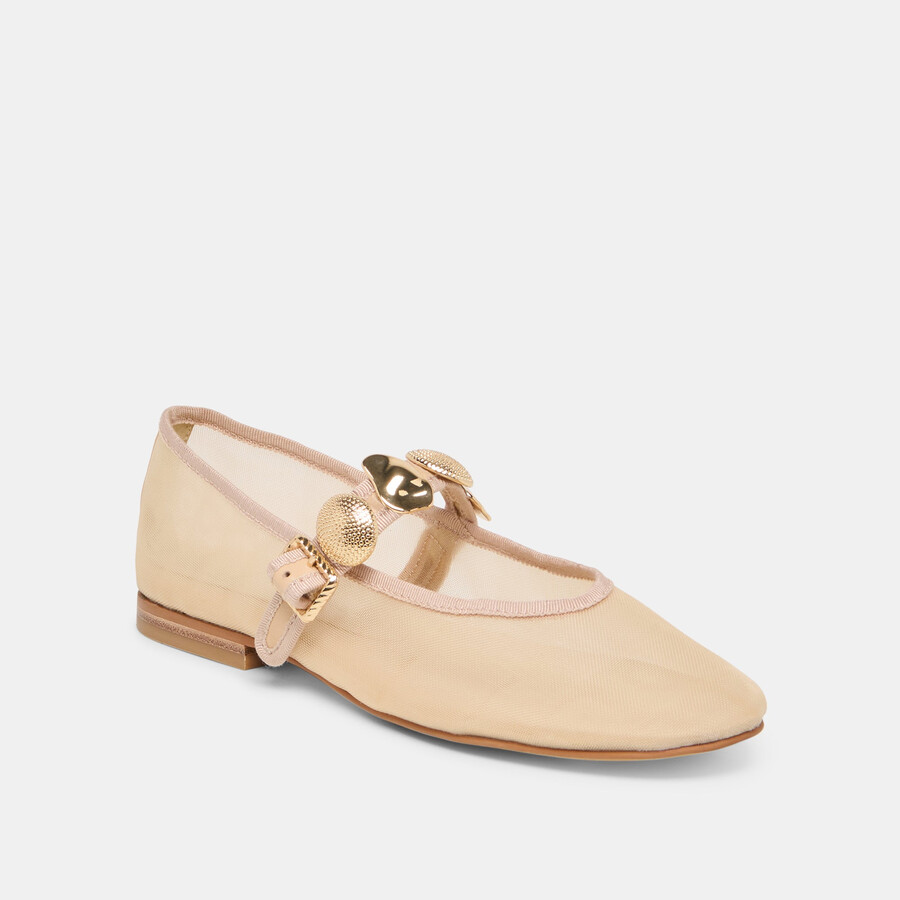 relan mesh ballet flats french vanilla mesh