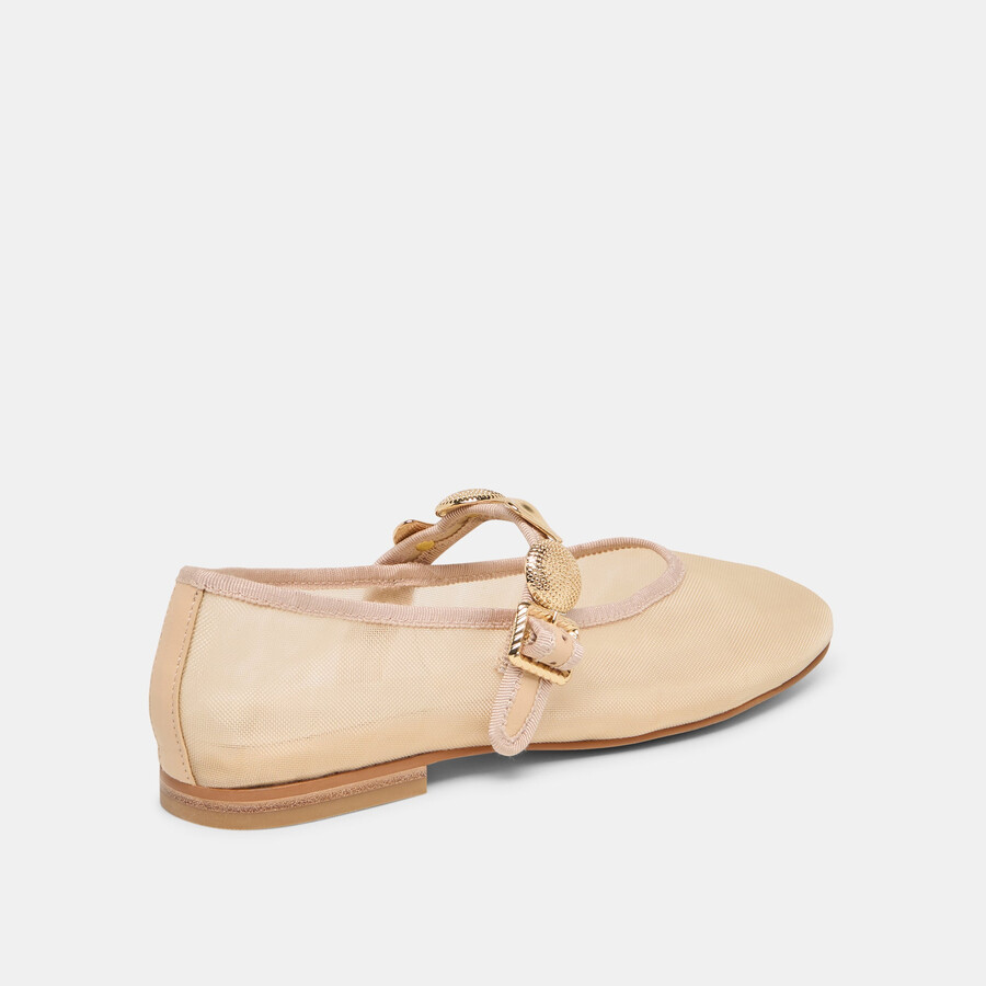 relan mesh ballet flats french vanilla mesh