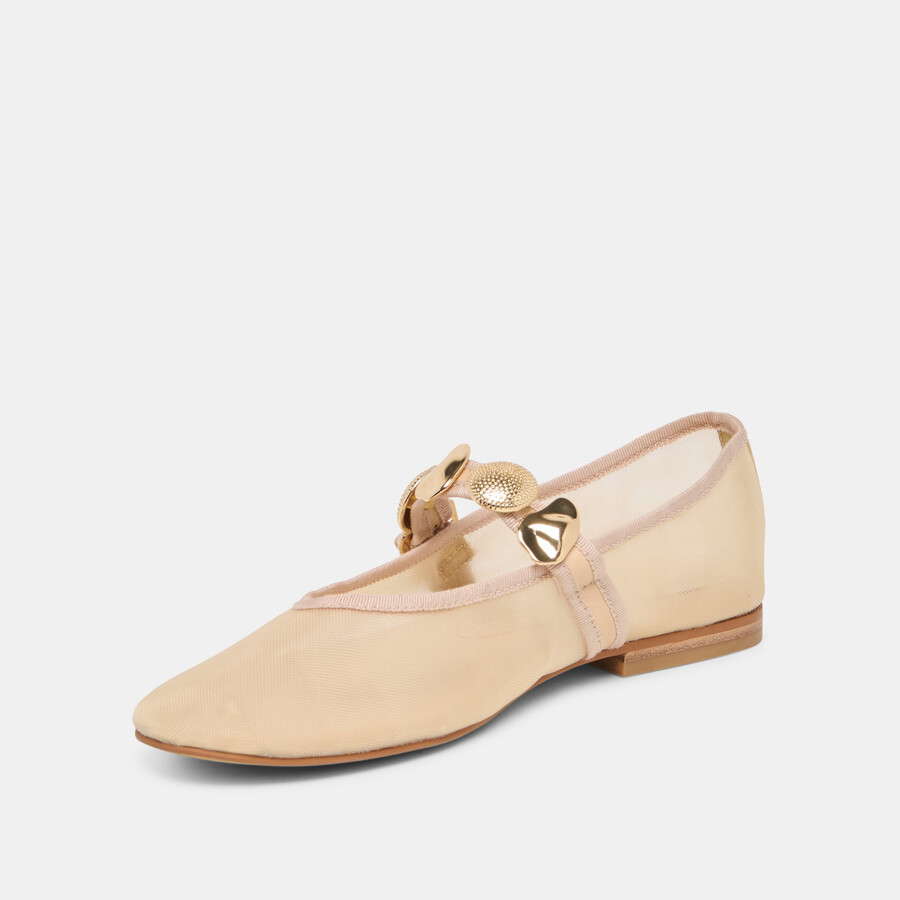 relan mesh ballet flats french vanilla mesh