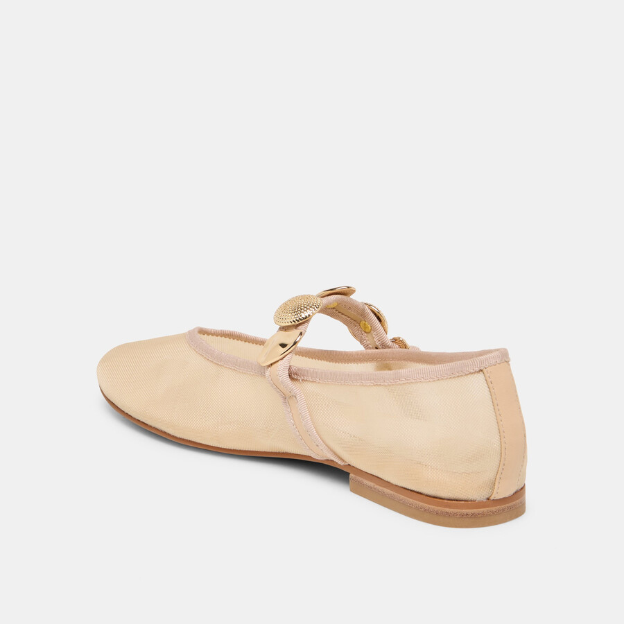 relan mesh ballet flats french vanilla mesh