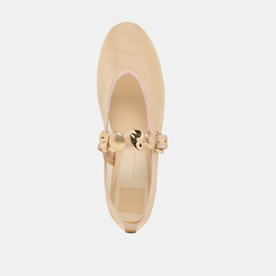 relan mesh ballet flats french vanilla mesh