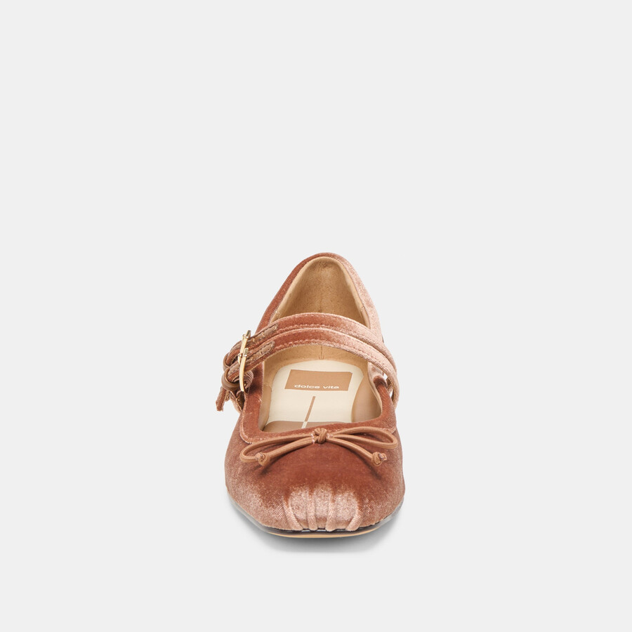 gibsen ballet flats dk rose velvet