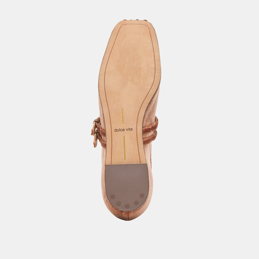 gibsen ballet flats dk rose velvet