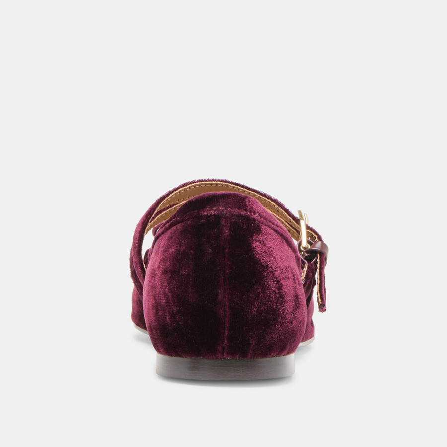 gibsen ballet flats burgundy velvet