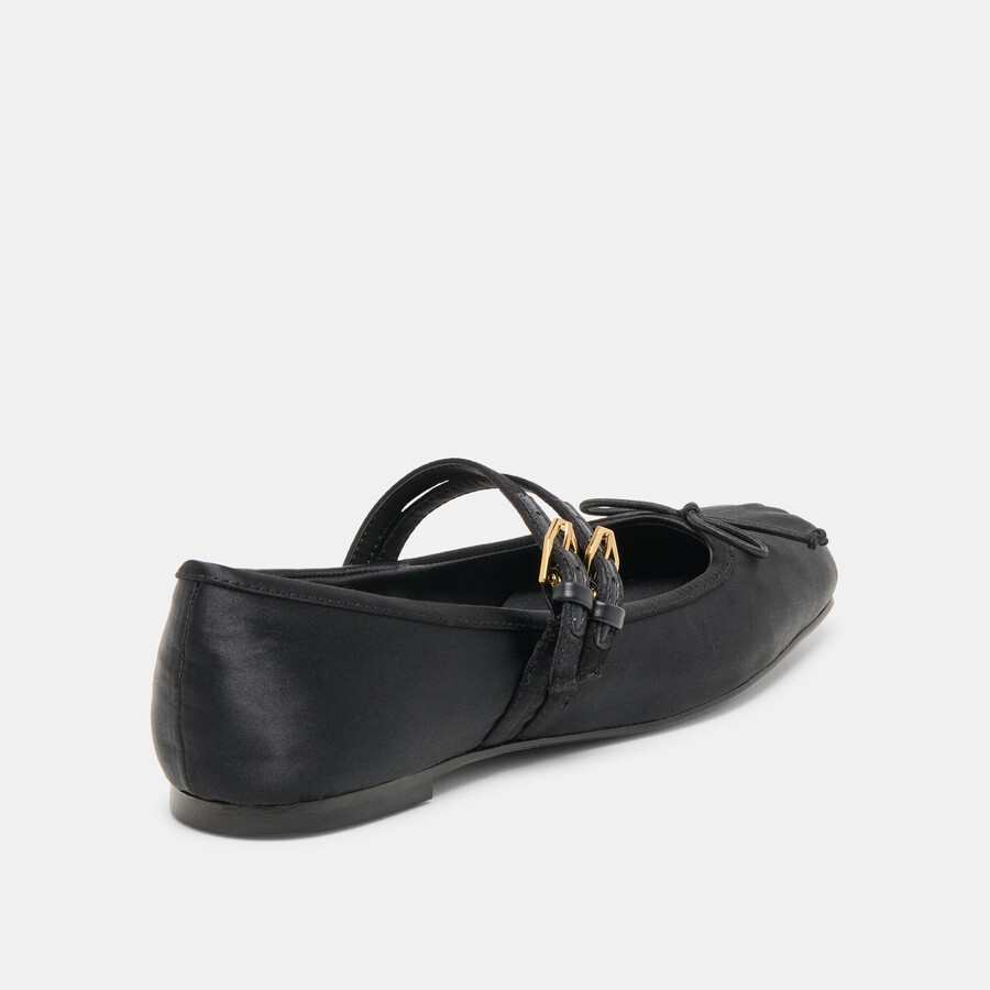 gibsen ballet flats onyx satin