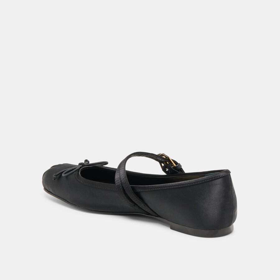 gibsen ballet flats onyx satin