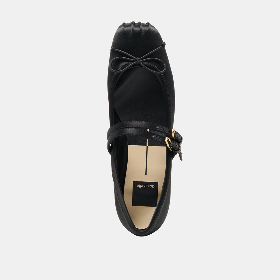 gibsen ballet flats onyx satin