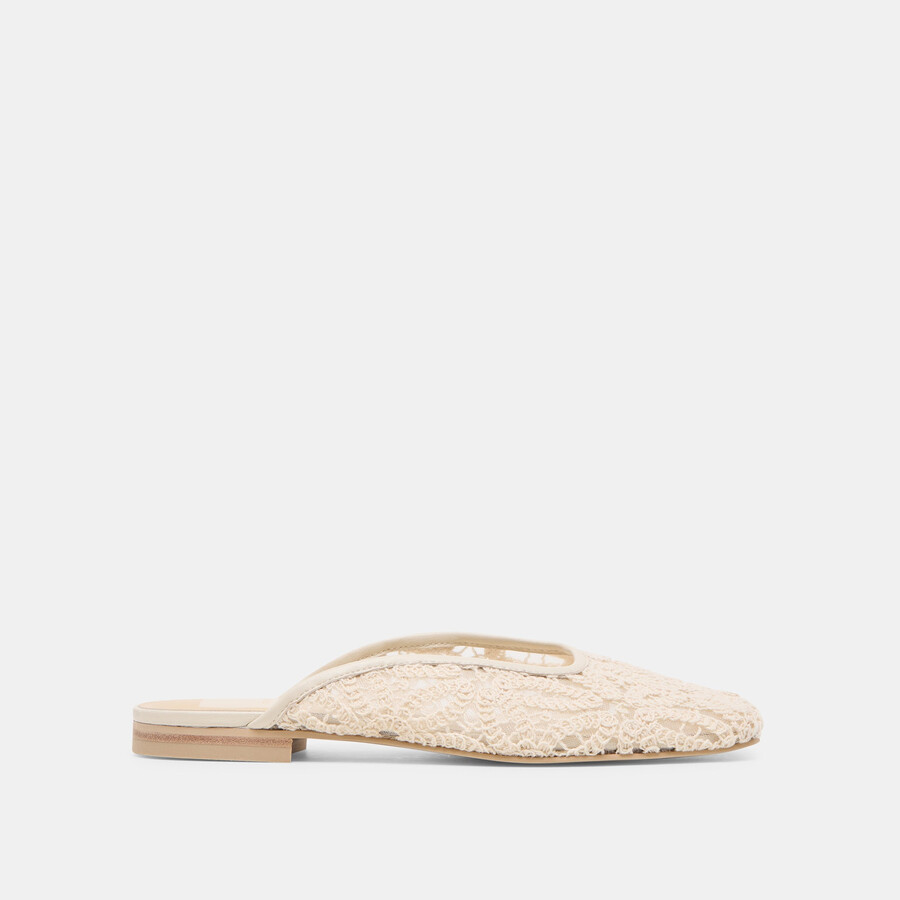 aubrie flats ivory macrame mesh