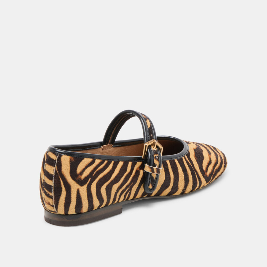 roslyn ballet flats tiger calf hair