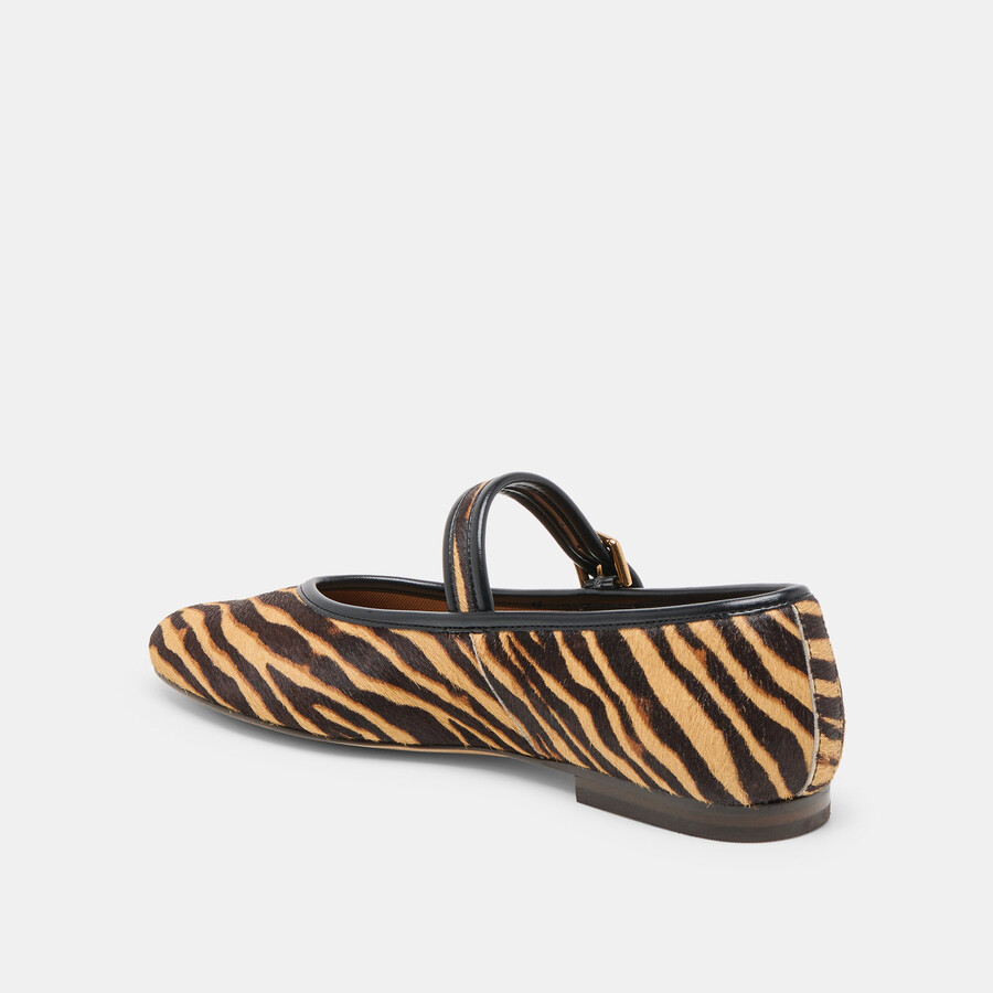 roslyn ballet flats tiger calf hair