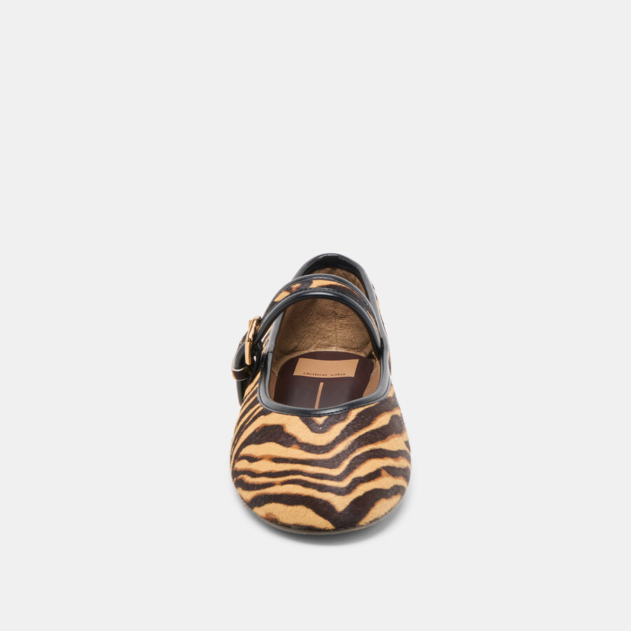 roslyn ballet flats tiger calf hair