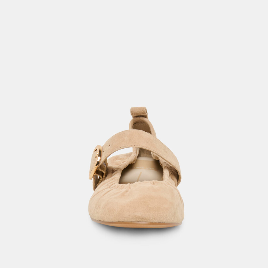 caely ballet flats camel suede
