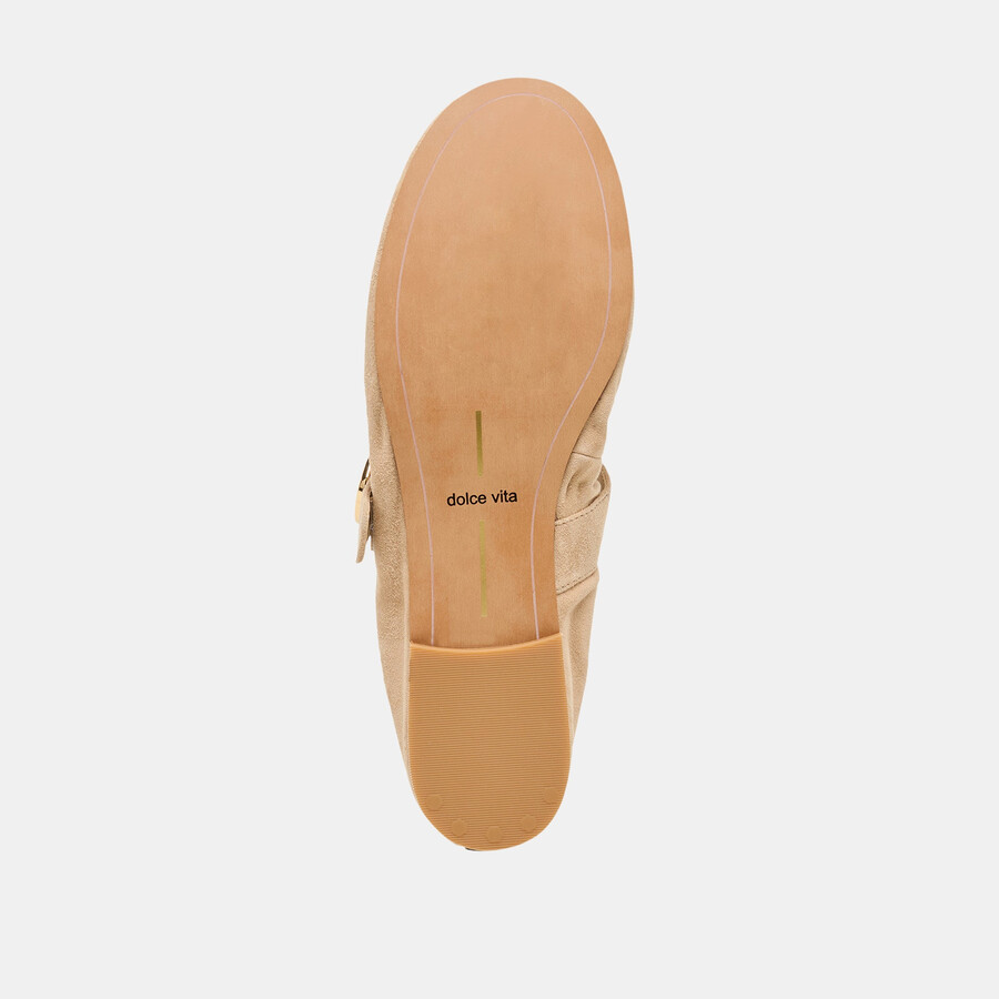 caely ballet flats camel suede