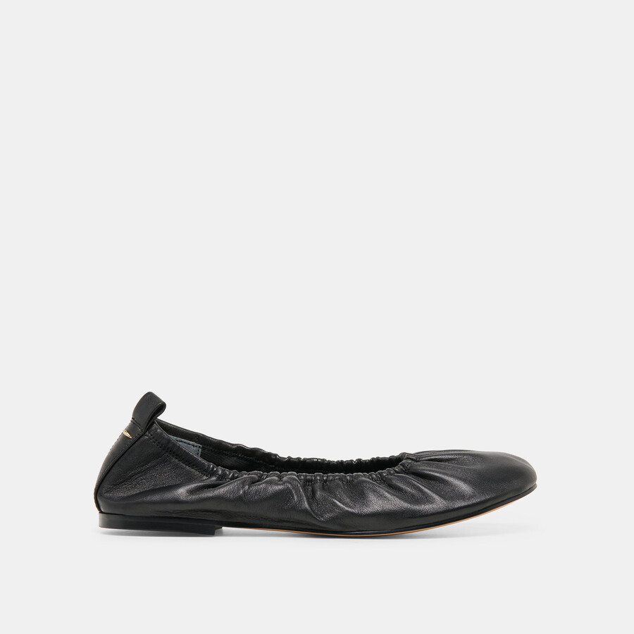 conrad ballet flats black leather