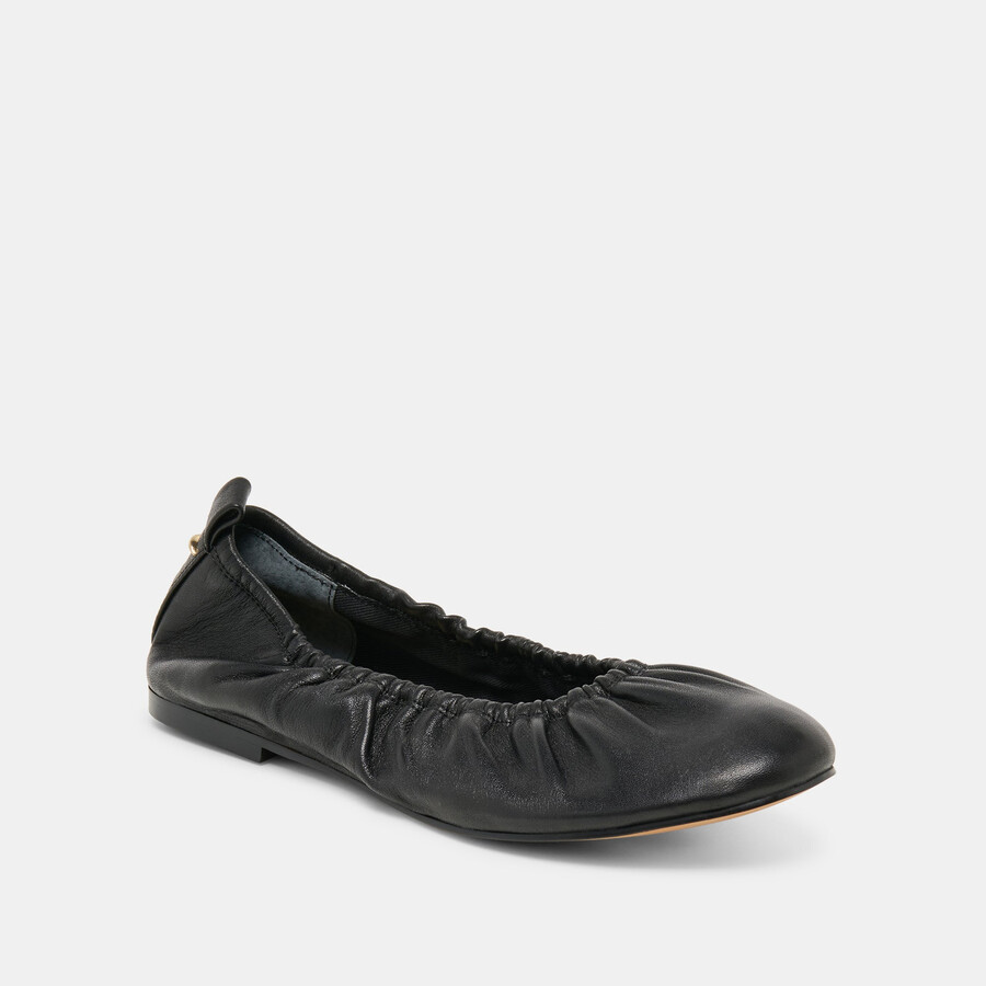conrad ballet flats black leather