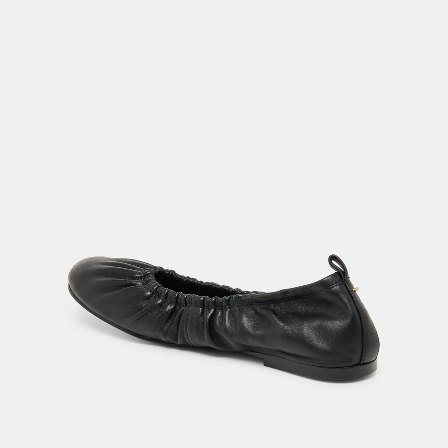 conrad ballet flats black leather