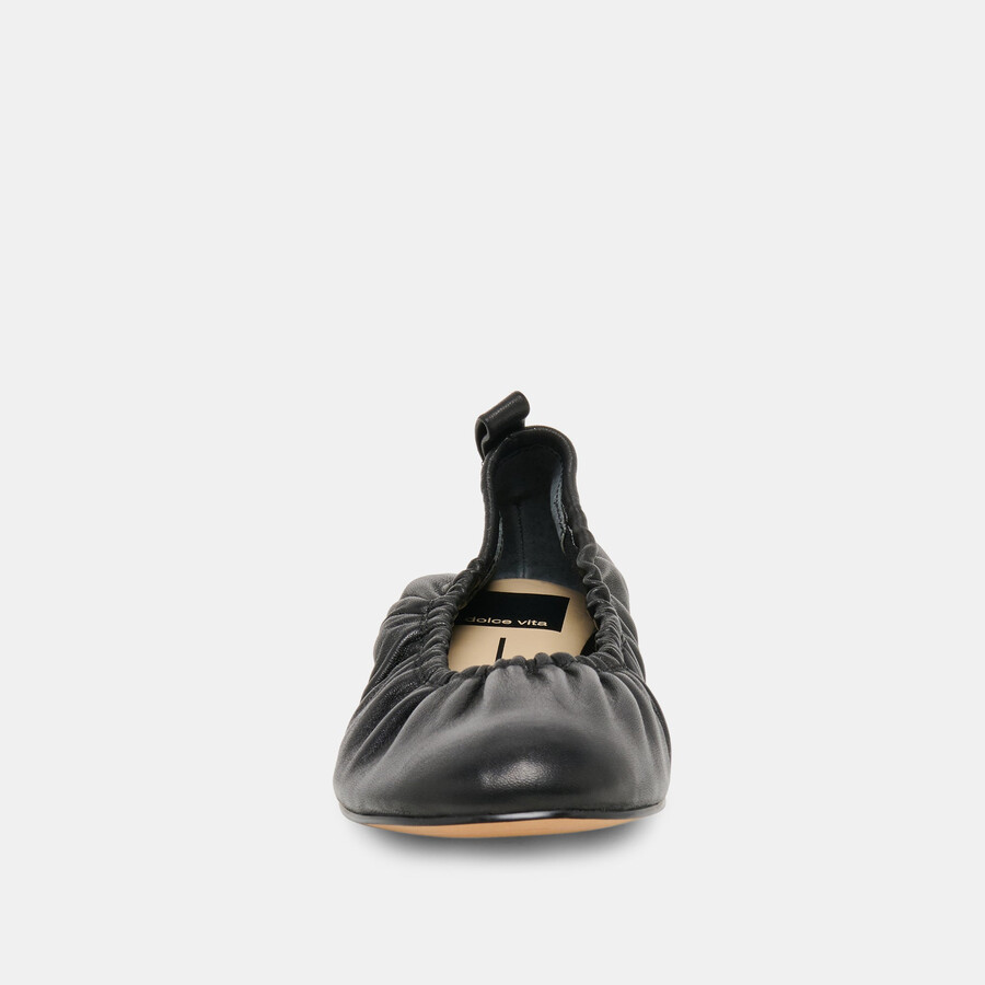 conrad ballet flats black leather