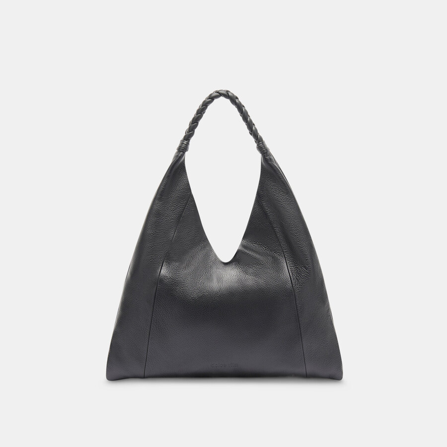 mia tote black leather