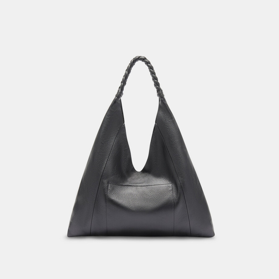 mia tote black leather