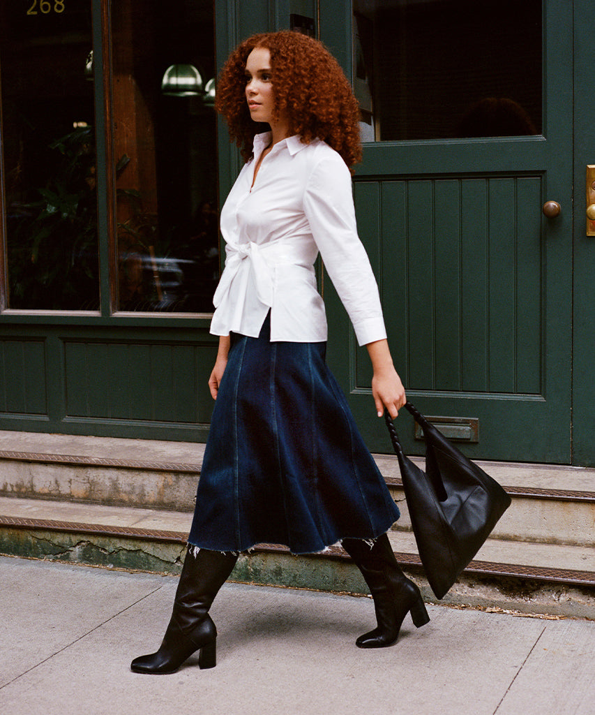 mia tote black leather