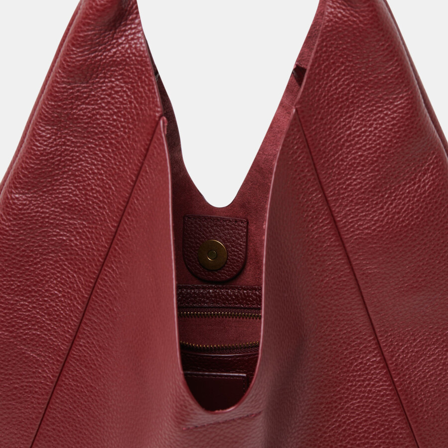 mia tote wine leather