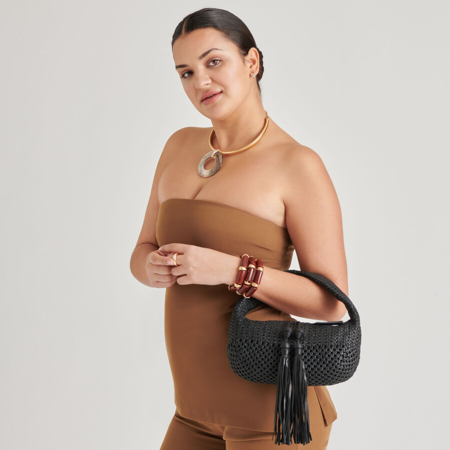 zenia handbag black leather