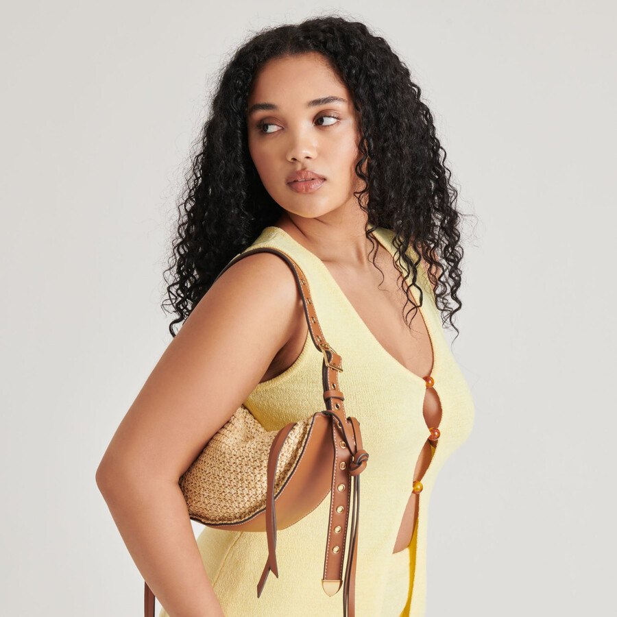 monaco shoulder bag natural raffia