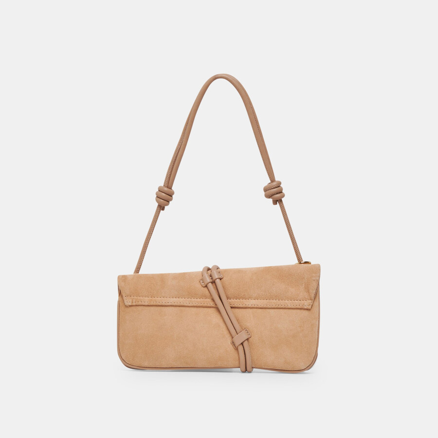 alice shoulder bag beige suede