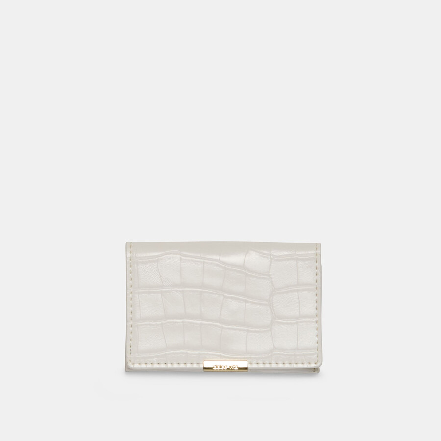 mini-me wallet white croco stella