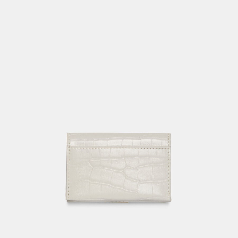 mini-me wallet white croco stella