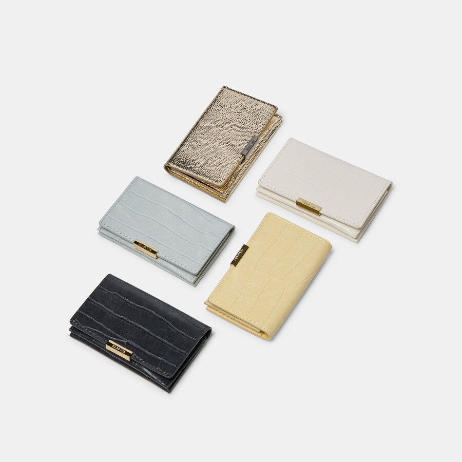 mini-me wallet white croco stella