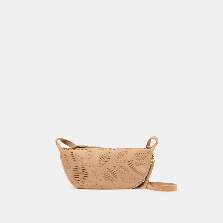 lipari crossbody beige suede