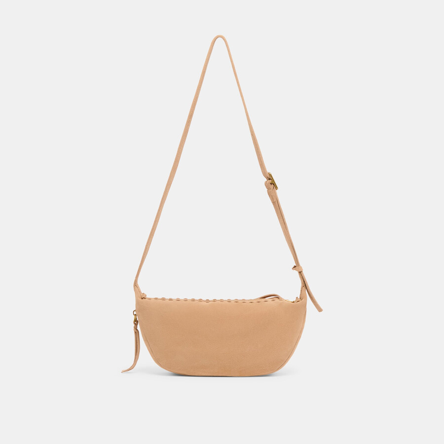 lipari crossbody beige suede