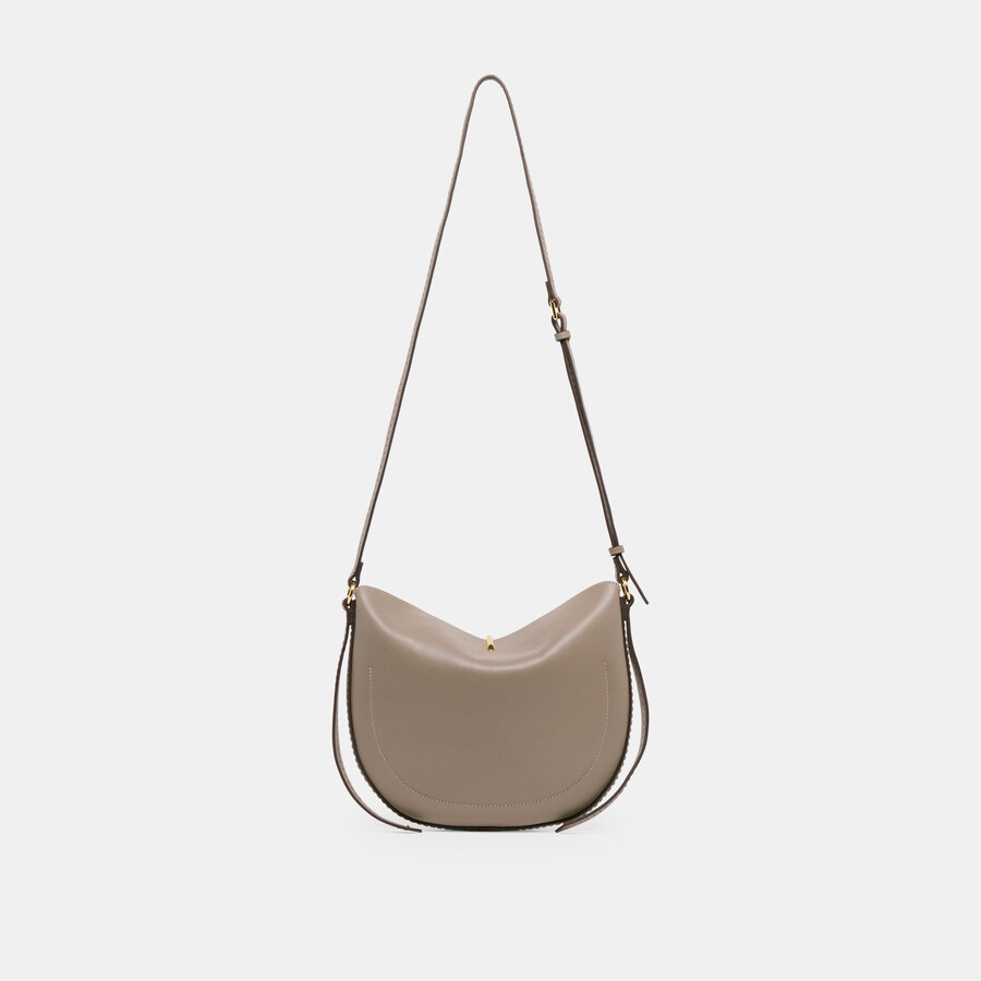 burano crossbody grey leather