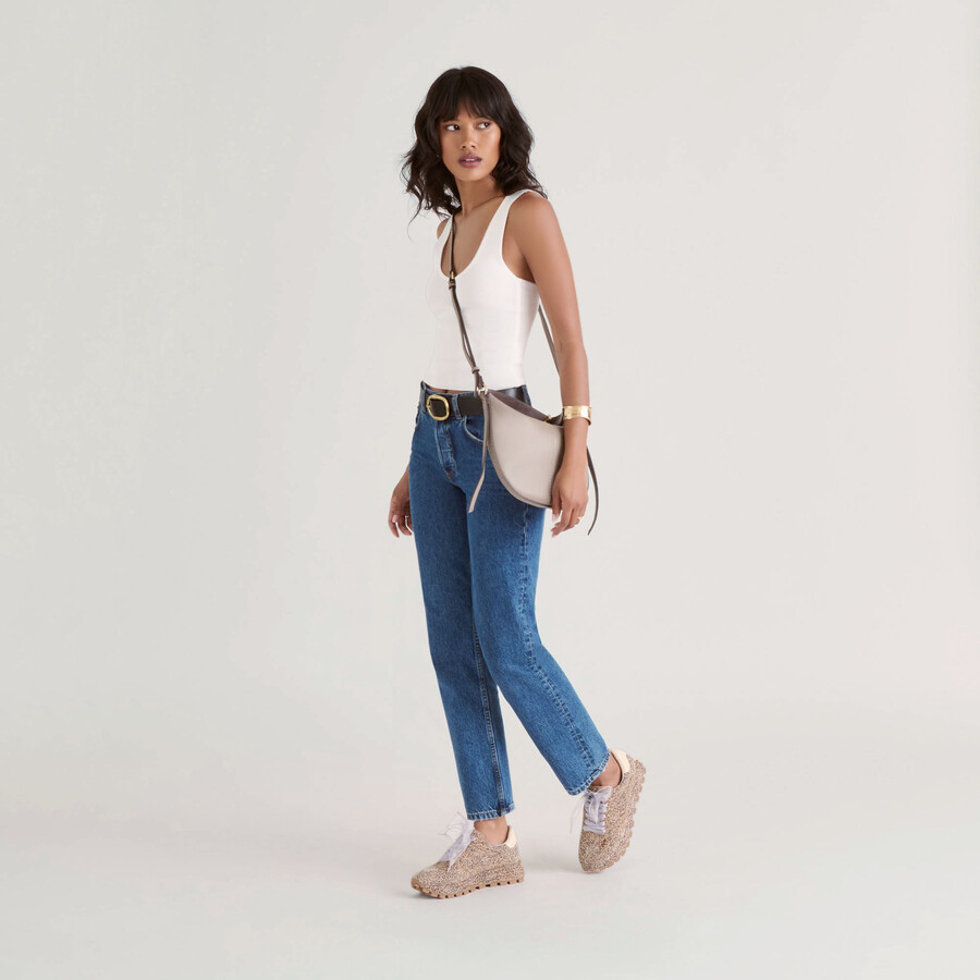 burano crossbody grey leather