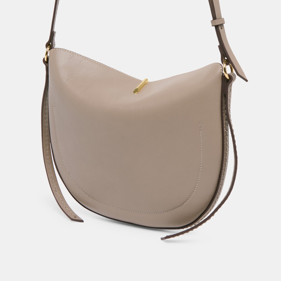 burano crossbody grey leather