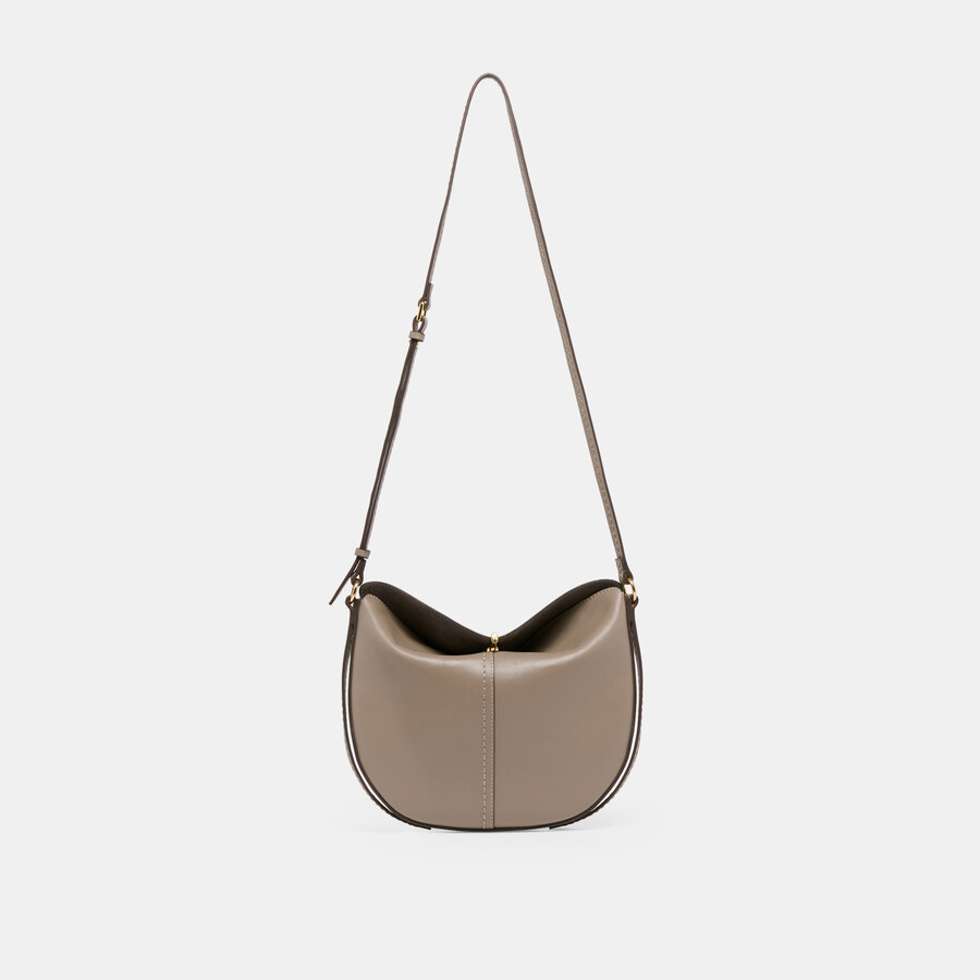 burano crossbody grey leather