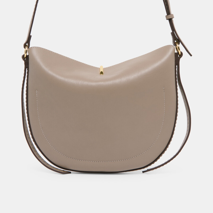 burano crossbody grey leather