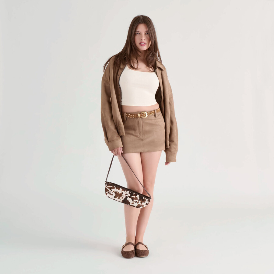 savaii shoulder bag cocoa calf hair