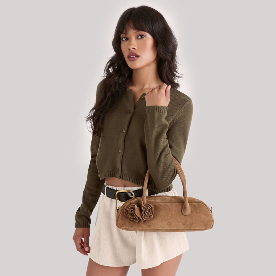 boracay shoulder bag brown suede