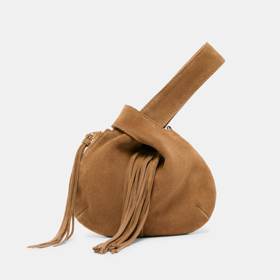 zury handbag camel suede