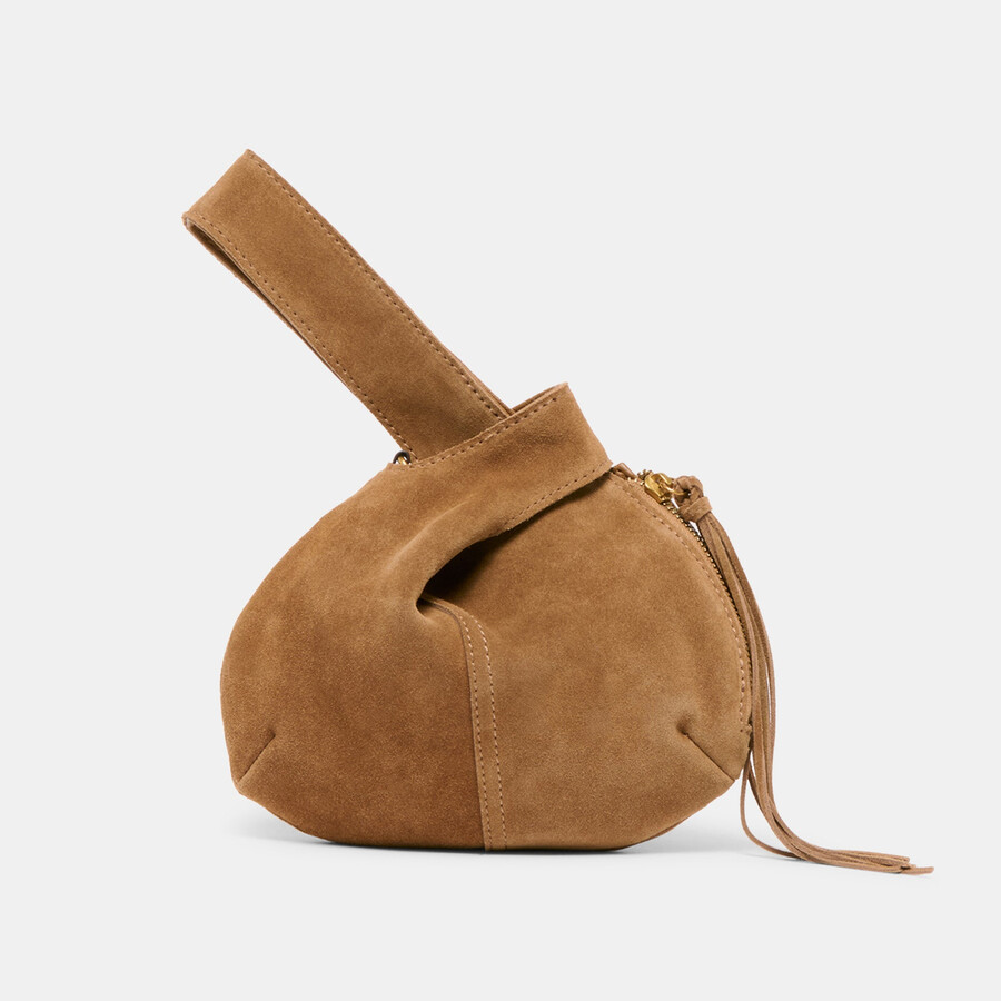 zury handbag camel suede