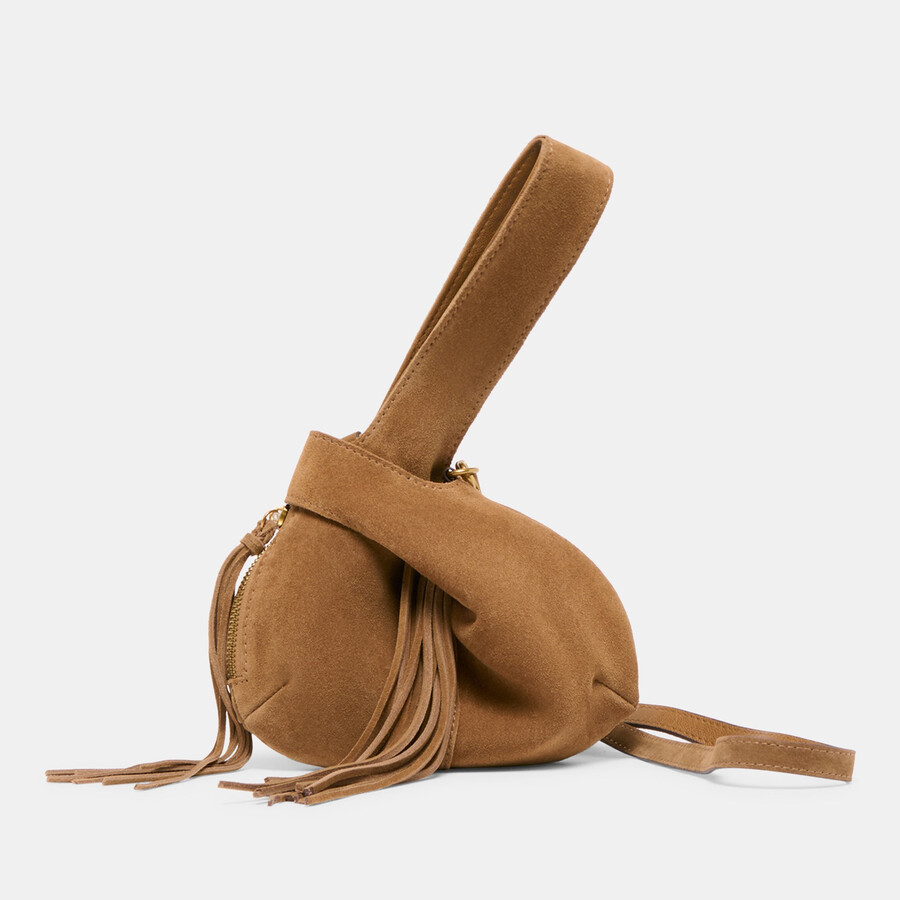 zury handbag camel suede