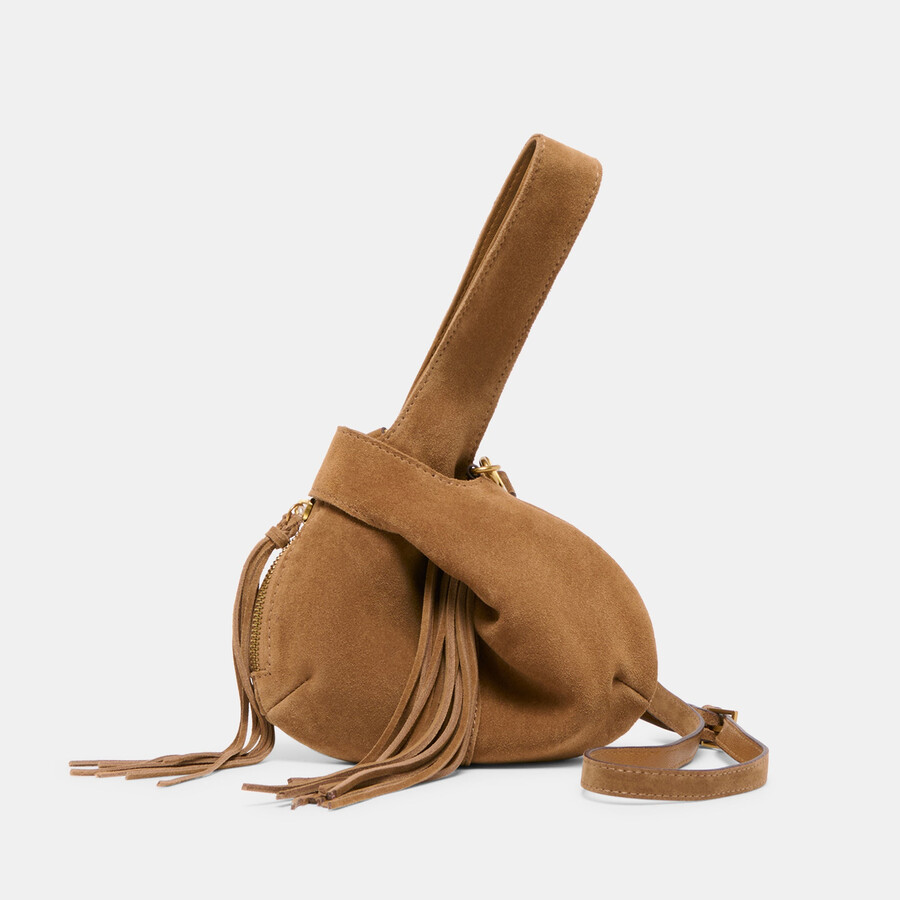 zury handbag camel suede