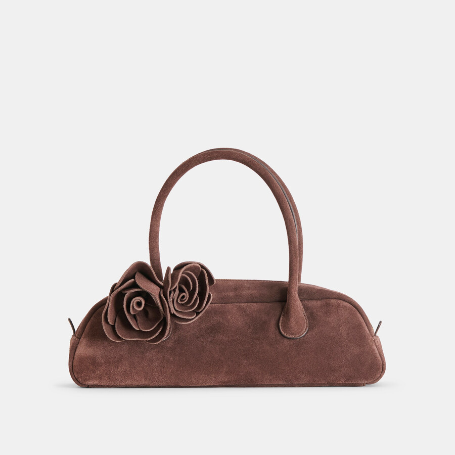 boracay shoulder bag chocolate suede