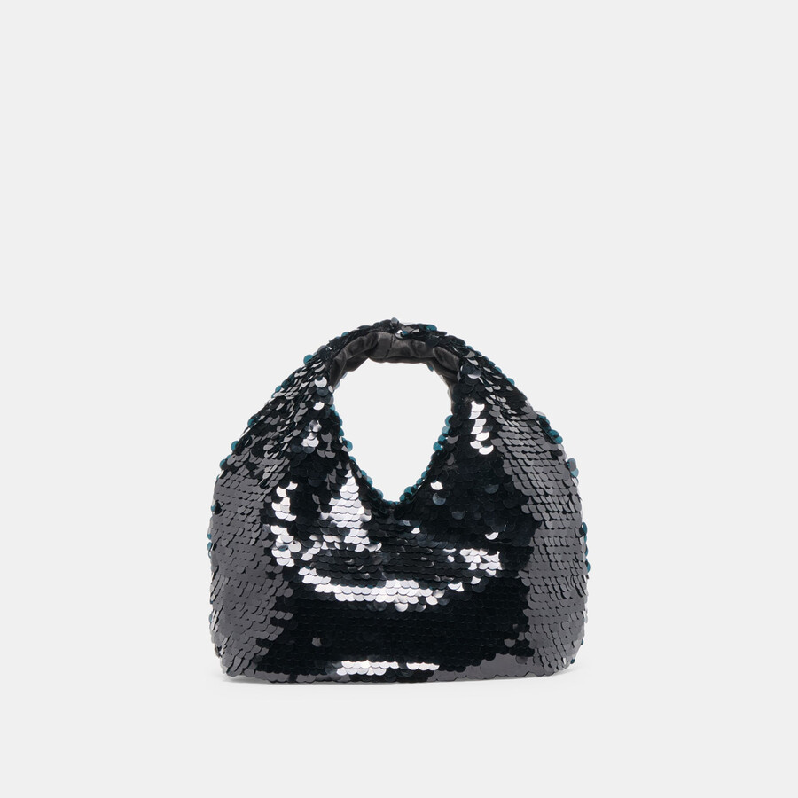 dahlia sequin handbag black sequin