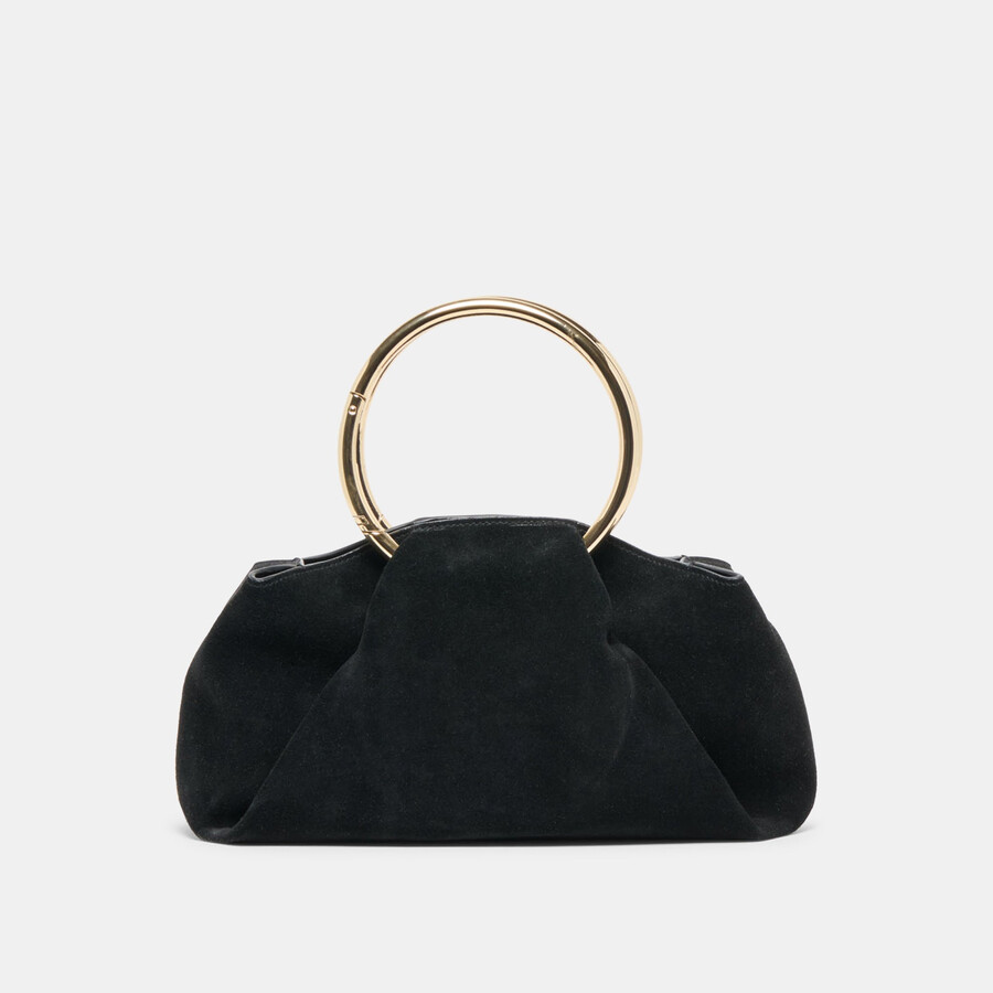 channing handbag black suede