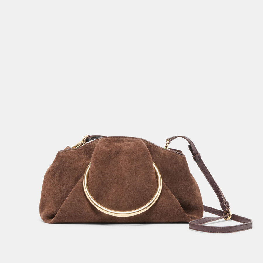 channing handbag espresso suede