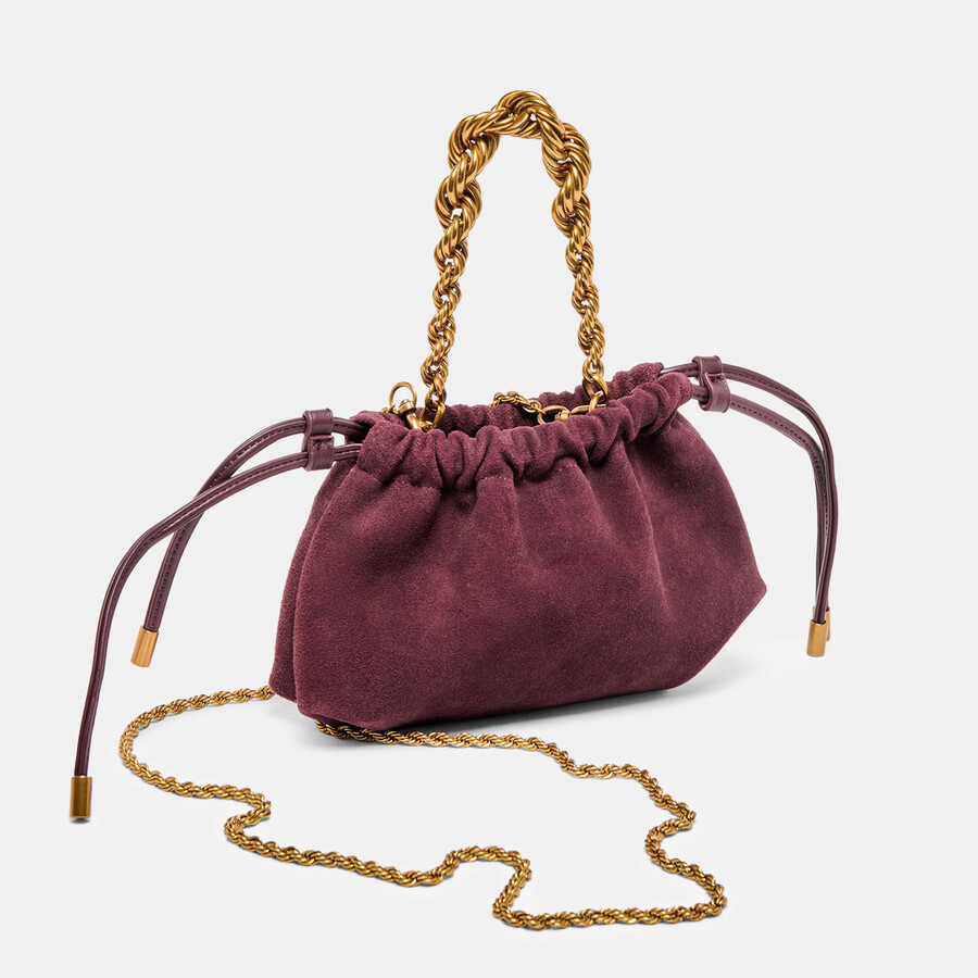 cleo crossbody burgundy suede